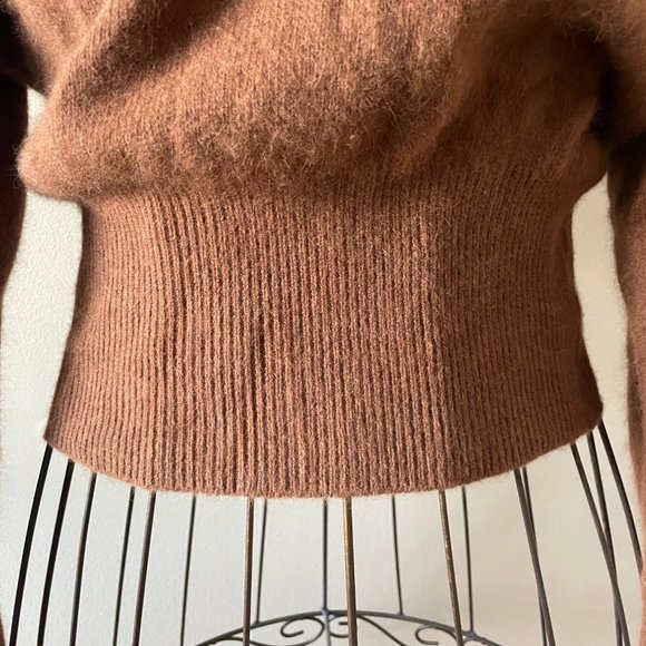 Vintage Angora Sweater with Rhinestone Detailing Made in Italy Gaia Golf Firenze - Picture 9 of 9